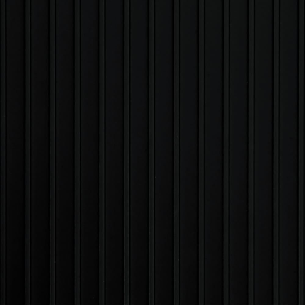 Black Ribbed G-Floor With Evenly Spaced Vertical Black Lines Running From Top To Bottom