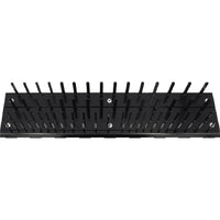 Black Tool Organizer With Multiple Vertical Slots