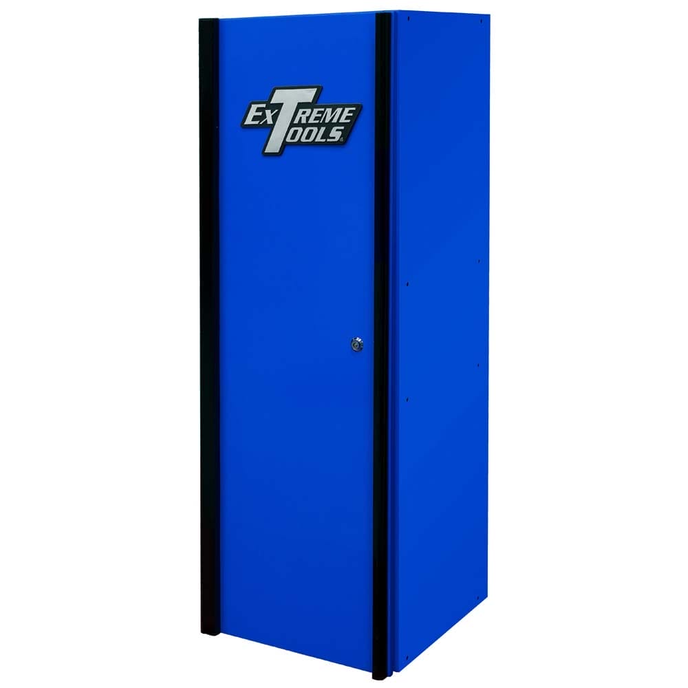 Blue Extreme Tools Side Cab Tool Box With Black Accents On The Sides And The Extreme Tools Logo Prominently Displayed On The Front