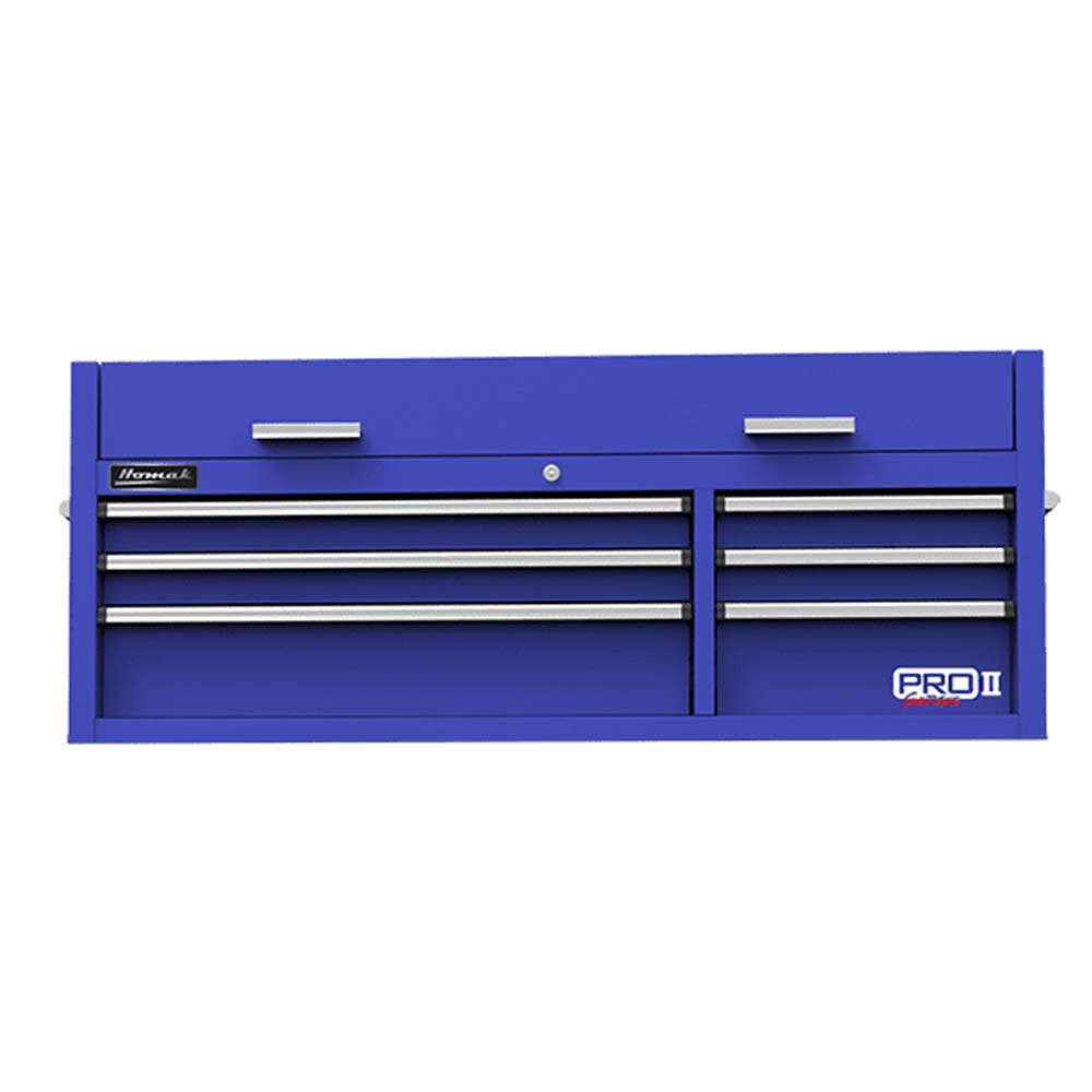 Blue Homak 54 6-Drawer Top Chest With Two Small Top Compartments And The Pro II Branding