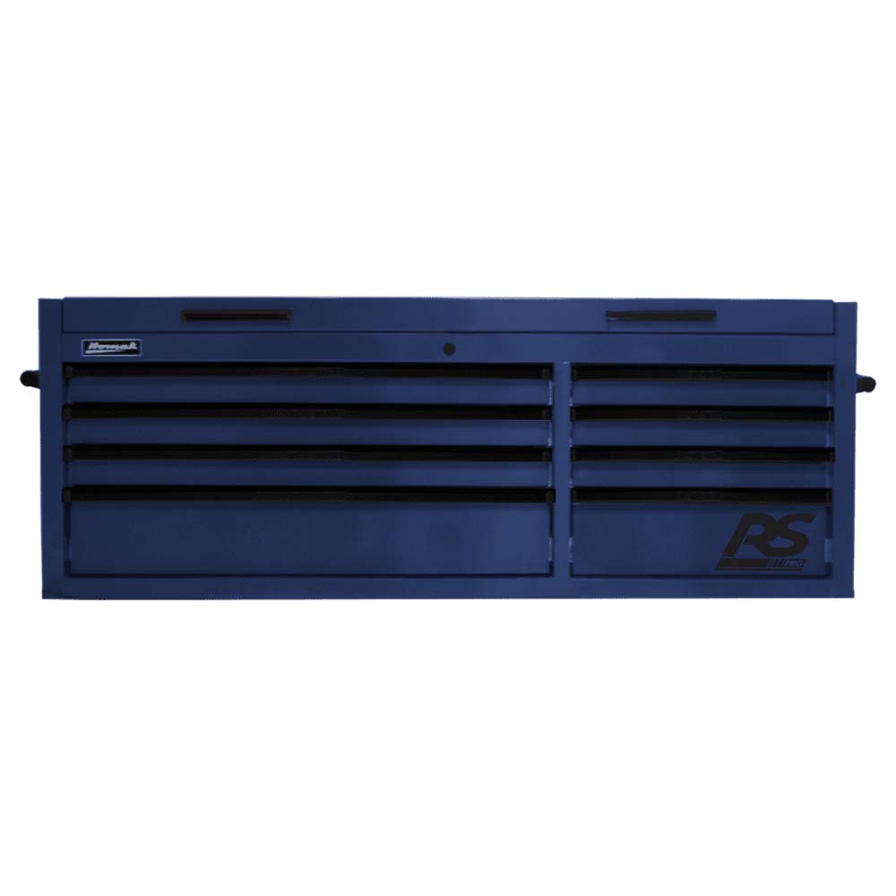 Blue Homak 54 8-Drawer Top Chest Featuring Louvered Vents And The RS Logo