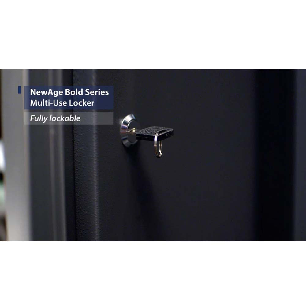 Close-Up Of A Key In The Lock Mechanism Of A Dark-Colored Locker Door Emphasizing Its Secure Locking Feature