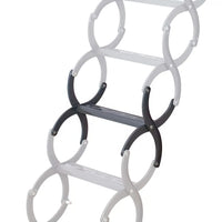 Close-Up Of A Retractable Attic Ladder With One Dark-Colored Step Contrasting Against Lighter Partially Transparent