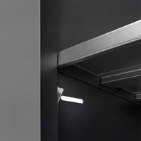 Close-Up View Of A Metal Shelf With A Bracket Support And A Light Reflection