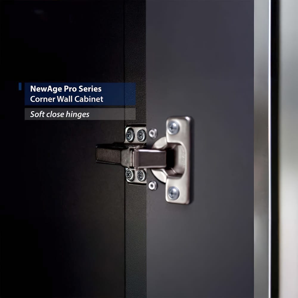 Close Up View Of Cabinet Door With Soft Close Hinge Attached