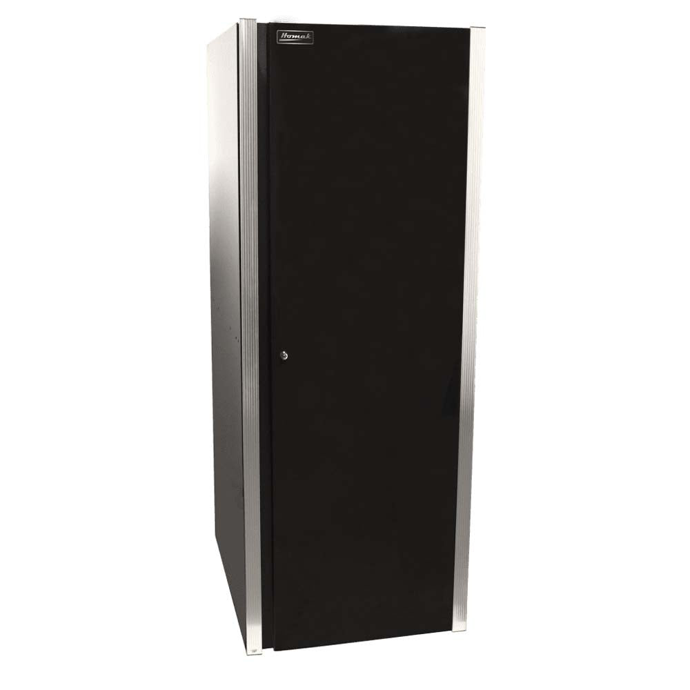Closed Black Homak Big Dawg HXL Side Locker With A Silver Trim Along The Edges