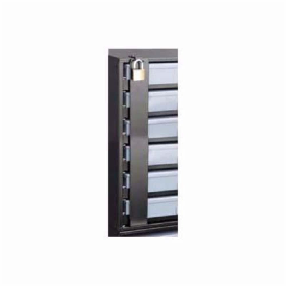 Craftline 6 Drawer Locking Cabinet System With Vertical Locking Bar Secured By A Padlock