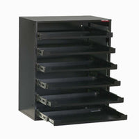 Craftline Cabinet With Slide Rack Featuring Six Fully Extended Slide Out Drawers