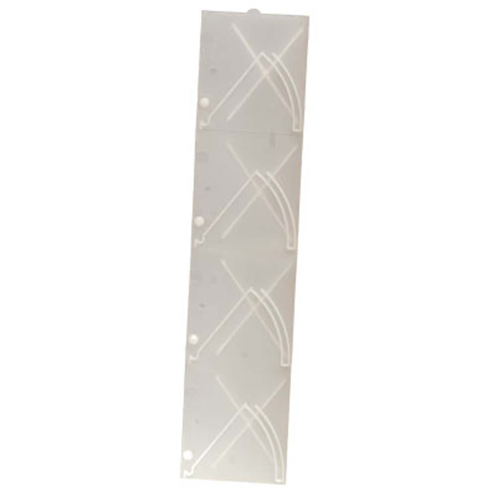 Craftline Left Storage Bin Insert With Three Sections Featuring A Geometric Pattern Of Intersecting Lines And Curves