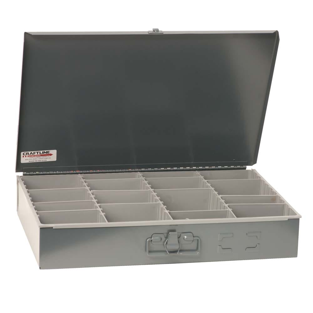 Craftline Steel Box With Adjustable Compartments With A Hinged Lid