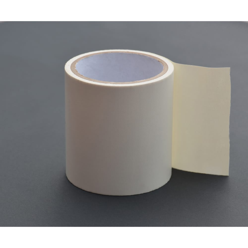 Cylindrical Roll Of Wide G-Floor Seaming Tape With A Partially Unrolled Section