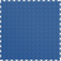 Dark Blue Perfection Tile Coin Garage Floor Tiles With A Pattern Of Circular Indentations