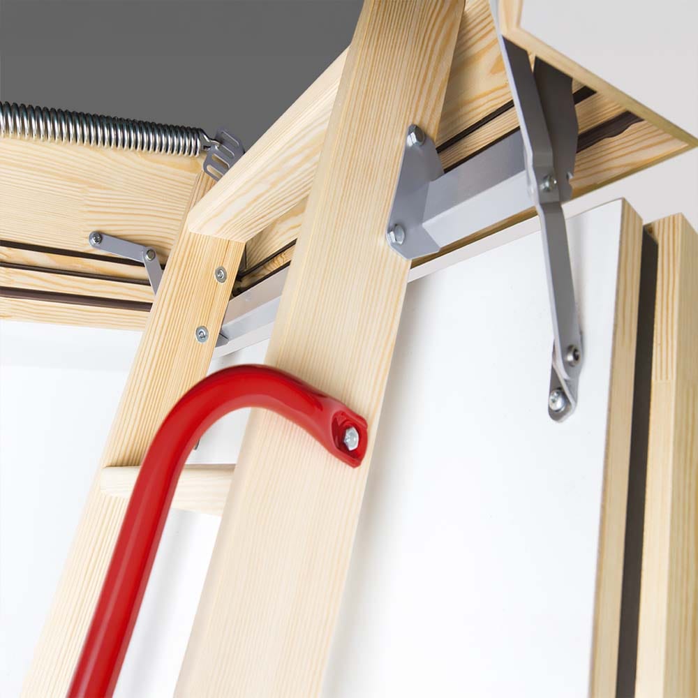 Detailed Interior View Of An Attic Ladder