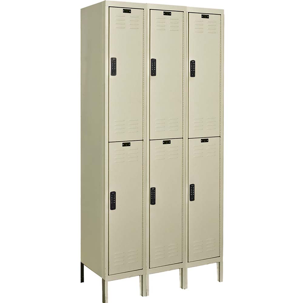 DigiTech Electronic Locker Double Tier With Six Compartments Arranged In Two Vertical Columns