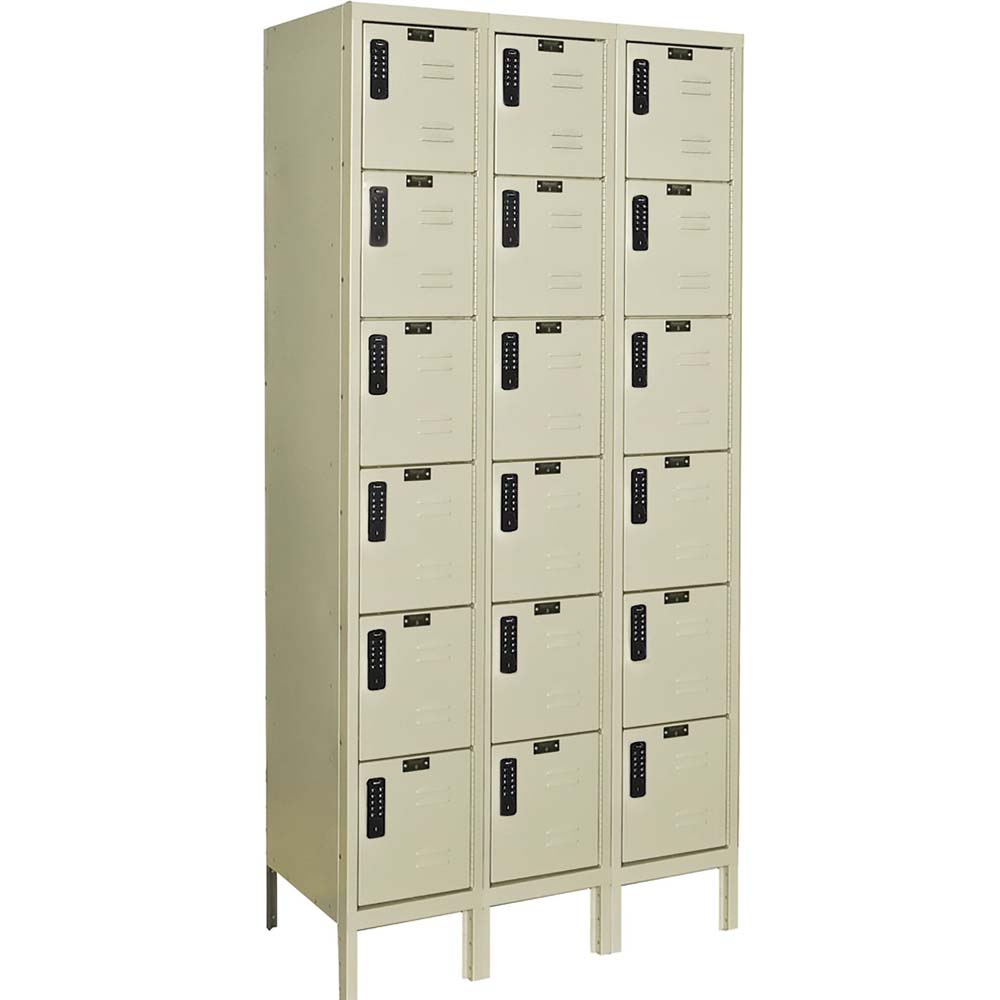 DigiTech Locker 36W x 12D 6-Tier Unassembled With Three Columns And Five Rows Each Equipped With A Digital Lock