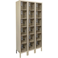 DigiTech Safety-View Plus Locker 36W x 18D x 78H With Three Columns And Five Rows Of Compartments Each Equipped With A Digital Lock