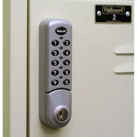 Double-Tier DigiTech Locker Unassembled 3-Wide With A Keypad Lock Featuring Numbers 0-9 And A Keyhole