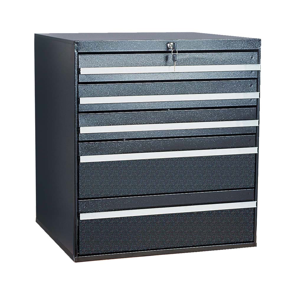 Drawer System 3 Inch High Dividers Lockable Drawers With Five Drawers And Silver Handle
