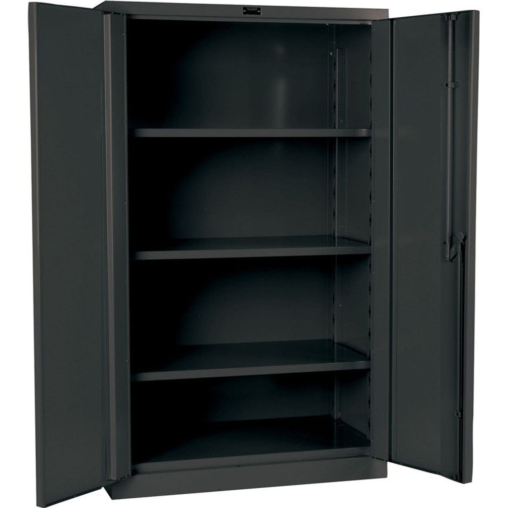 DuraTough Storage Solutions With Open Doors And Four Shelves