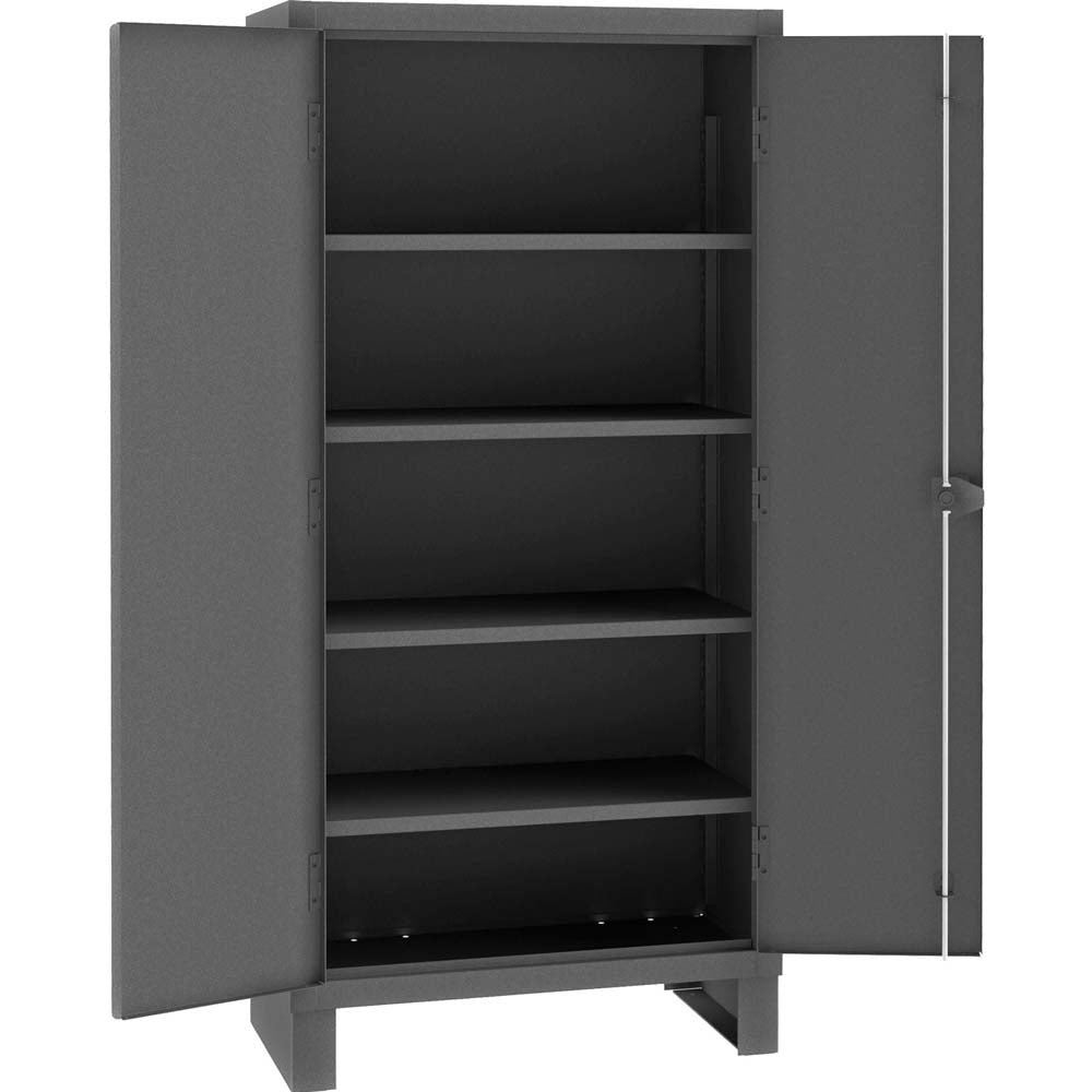 Durham 14 Gauge 4 Shelf Cabinet With Two Open Doors And Four Shelves Inside