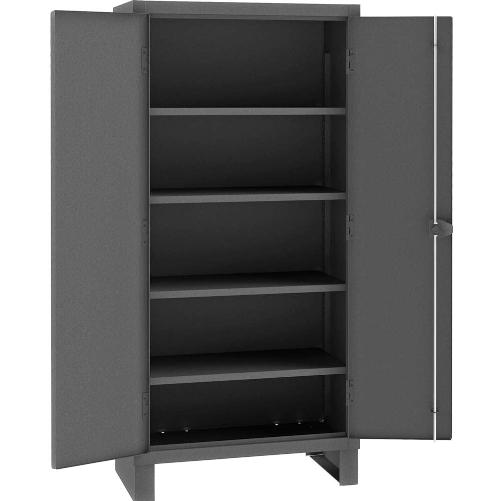 Durham 4 Shelves Cabinet 48x24x78 With Two Open Doors And Five Shelves