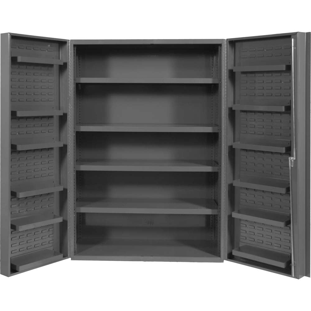 Durham 4 Shelves Cabinet With 12 Door Trays With Perforated Doors And Four Adjustable Shelves Inside