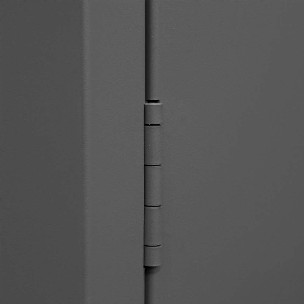 Durham 5 Shelf Wardrobe Cabinet With Hanger Bar Featuring Five Cylindrical Barrels Connecting Two Flat Surfaces