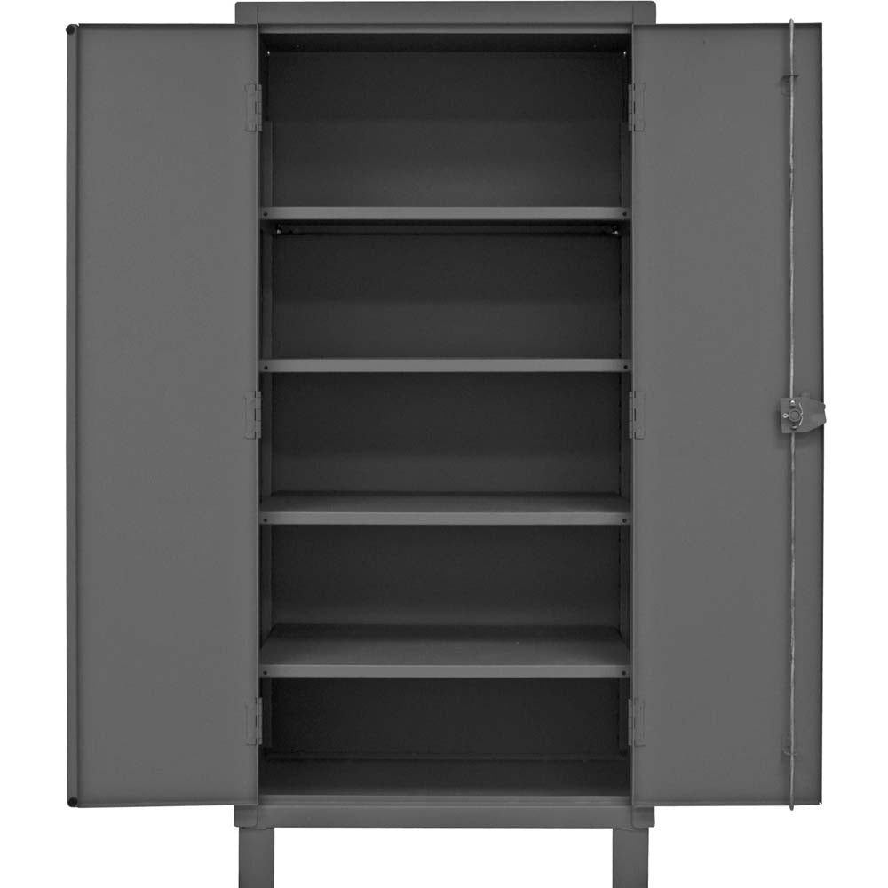 Durham HDC-243678-4S95 With Open Doors Revealing Four Shelves Inside