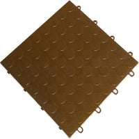 Espresso Race Deck Circle Track Tiles With A Raised Circular Pattern Featuring A Textured Surface