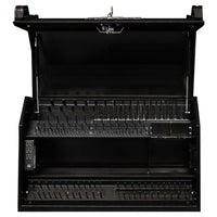 Extreme Tools 36in Portable Tool Workstation With Multiple Slots For Organizing Tools And A Built-In Power Strip On The Left Side