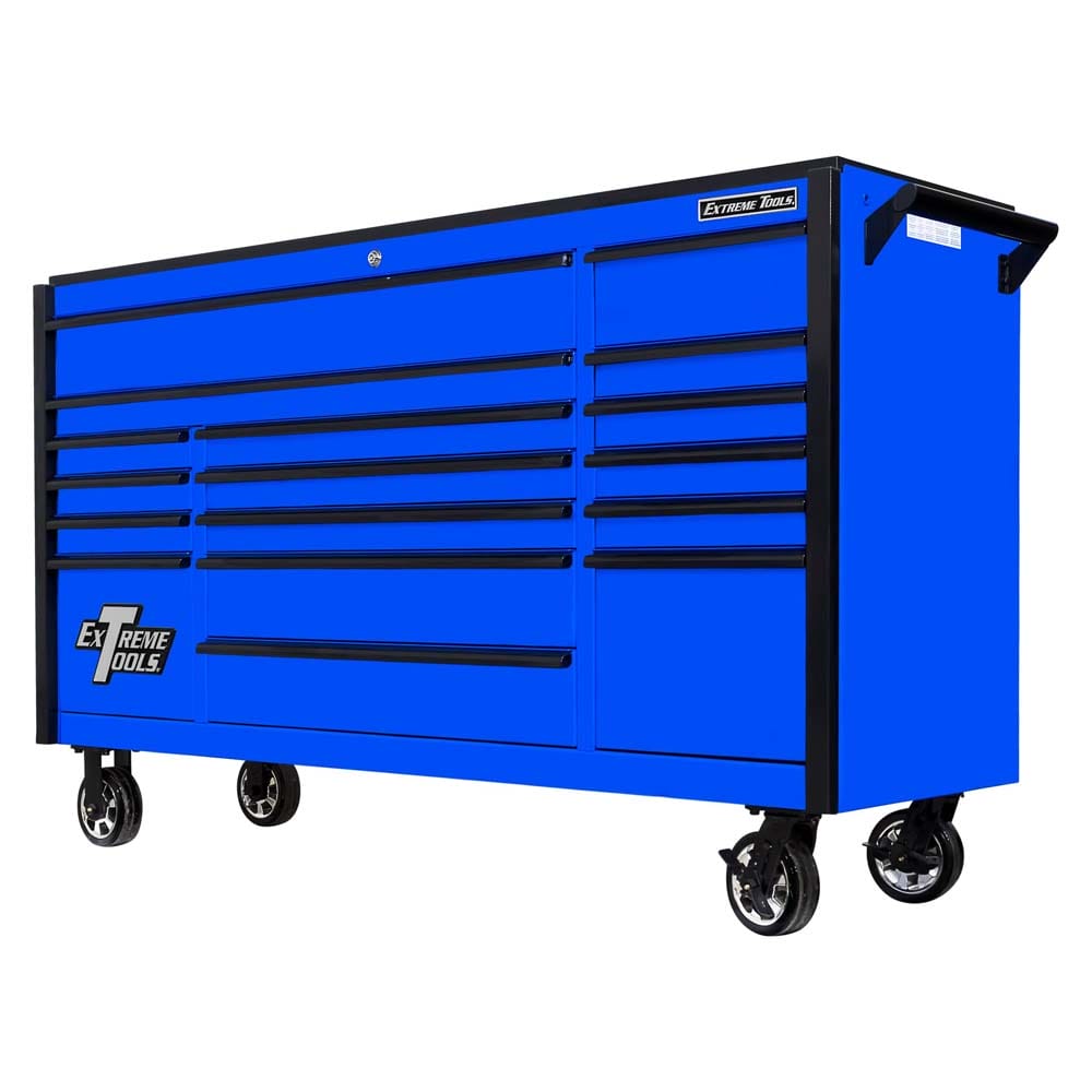 Extreme Tools DX Series Roller Cabinet With Multiple Drawers And A Black Top
