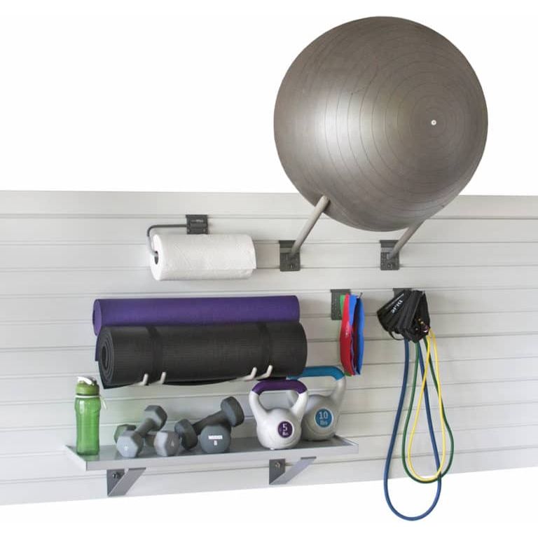 Gray storeWALL Home Fitness Kit - 3 Slatwall Panel