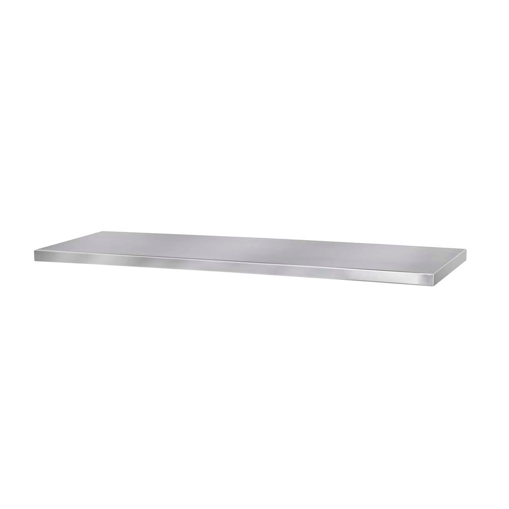Flat Rectangular Stainless Steel Work Surface Or Countertop With Clean Edges