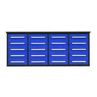 Four-Column Tool Cabinet With Twenty Drawers And Aluminum Pull Handles