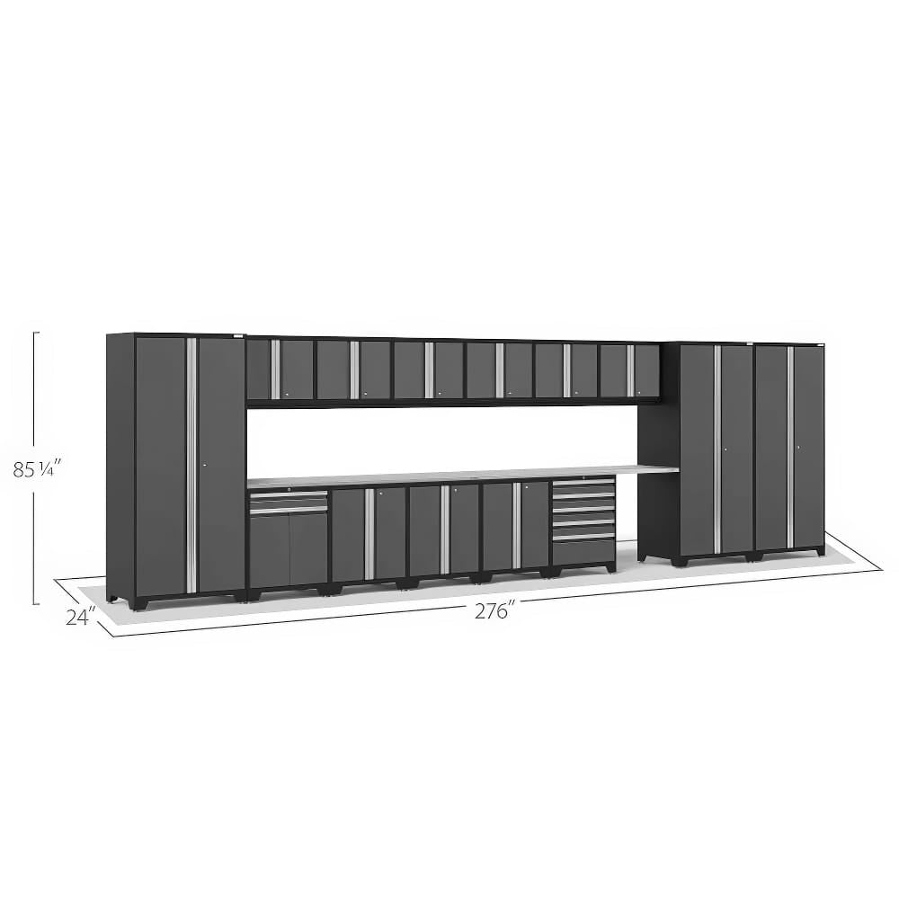 Full Garage Cabinet System With Dimensions