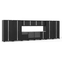 Garage Cabinet Set Pro 3.0 Series 14 Piece With Multi Function Cabinet Featuring Tall Cabinets, Upper Cabinets Drawers, And A Central Workspace