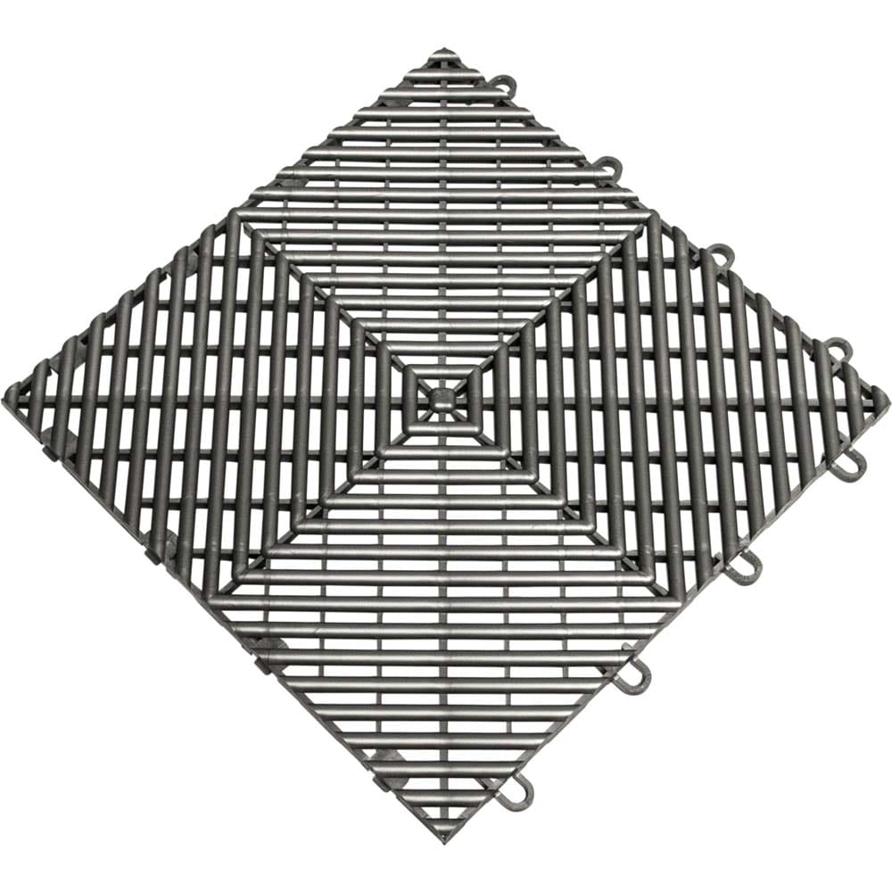 Graphite Racedeck Freeflow Tiles With A Symmetrical Pattern Of Intersecting Diagonal Lines And Squares Featuring Small Loops On The Edges