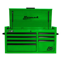 Green Homak 41 RS Pro Top Chest With Multiple Drawers And An Open Top Compartment