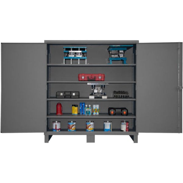 Dim Gray Durham Extra Heavy Duty Steel Lockable 4 Shelves Storage Cabinet 72 X 24 X 78