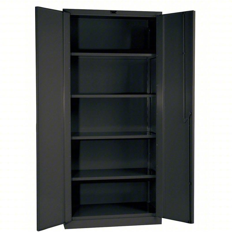 Dark Slate Gray Hallowell DuraTough Extra Heavy Duty 4 Shelves Storage Cabinet 60&quot;W x 24&quot;D x 78&quot;H