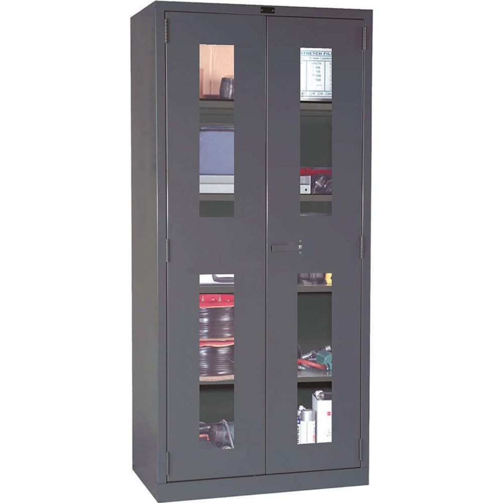 Dim Gray Hallowell DuraTough Storage Cabinet Safety View Series Extra Heavy-Duty 48&quot;W x 24&quot;D x 78&quot;H