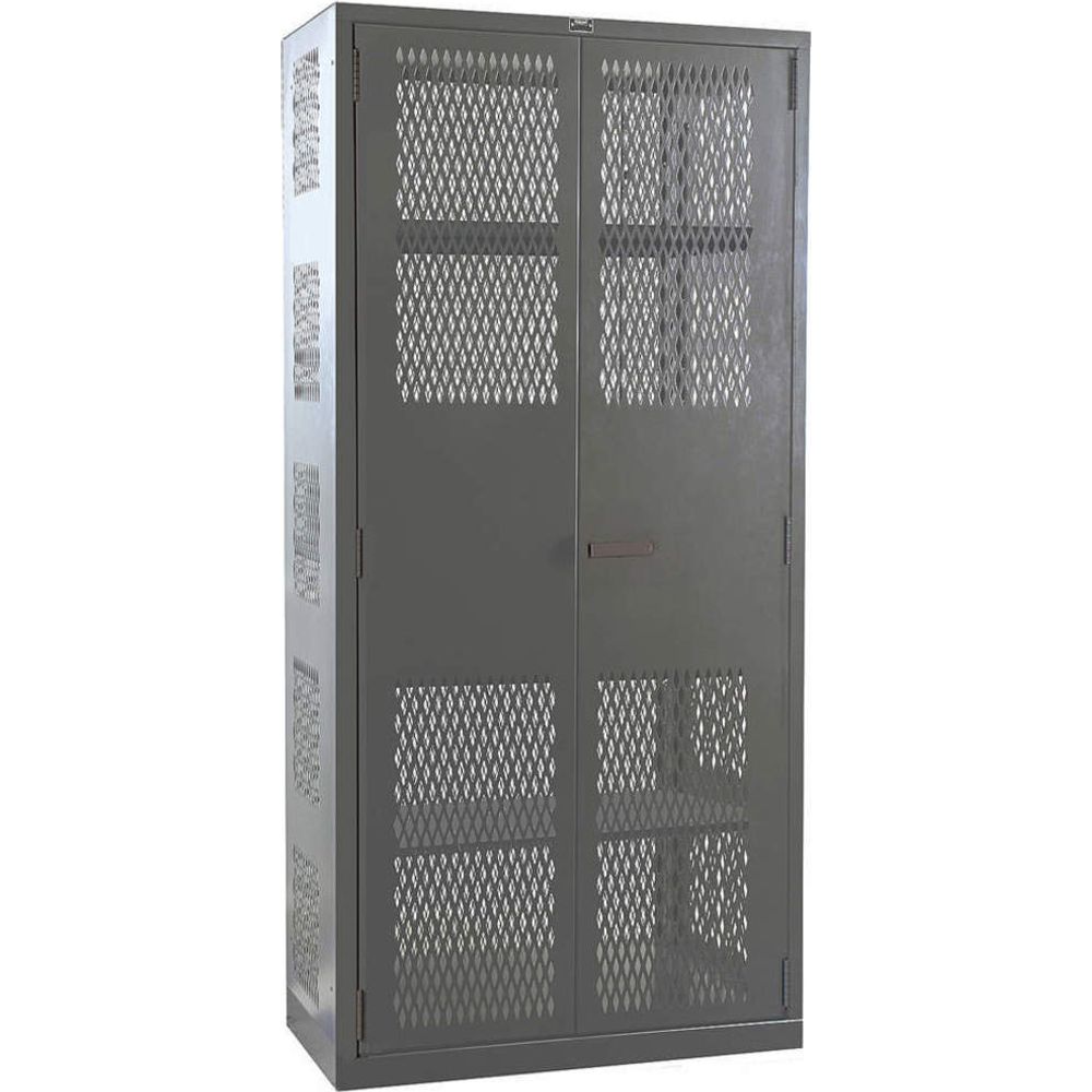 Dim Gray Hallowell DuraTough Storage Cabinet Ventilated Series Extra Heavy-Duty 48&quot;W x 24&quot;D x 78&quot;H