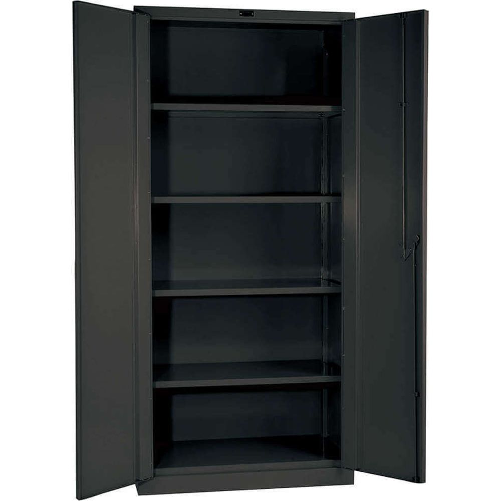 Dark Slate Gray Hallowell DuraTough Extra Heavy Duty 5 Shelves Storage Cabinet 60&quot;W x 24&quot;D x 78&quot;H