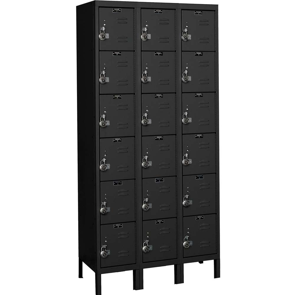Hallowell 3-Wide Locker 36W x 18D With 18 Individual Compartments Arranged In Three Vertical Columns