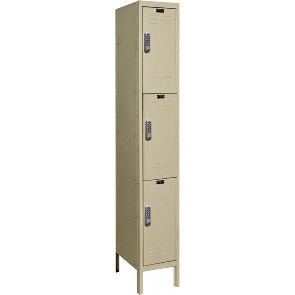 Hallowell 36W x 12D Triple-Tier Unassembled Locker With Three Compartments Each Equipped With A Digital Lock