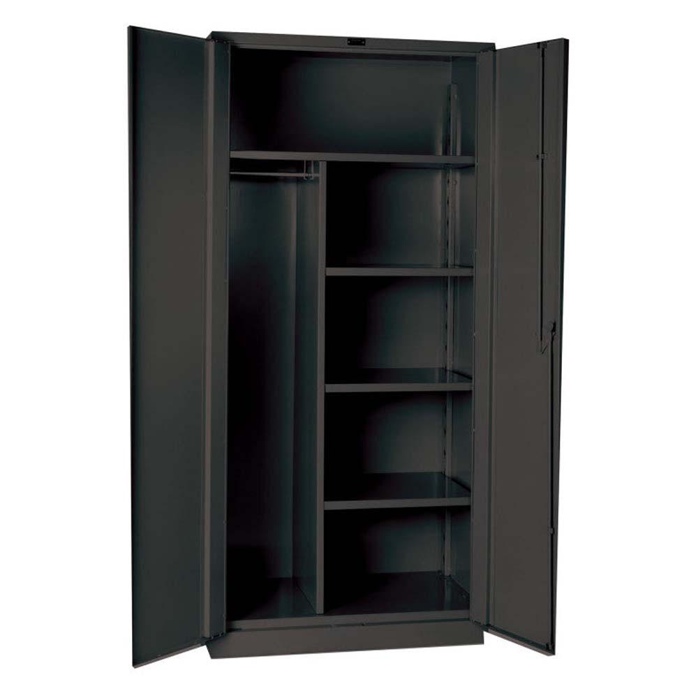 Hallowell 60W x 24D Combination Cabinet With Multiple Shelves And A Hanging Rod On One Side