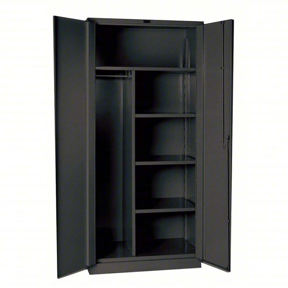 Hallowell DuraTough Extra Heavy Duty 5 Shelves Storage Cabinet With Multiple Shelves And Two Doors