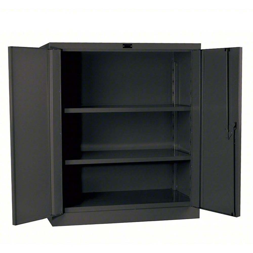 Hallowell DuraTough Heavy-Duty Storage Cabinet With 3 Shelves With Two Open Doors And Two Shelves Inside