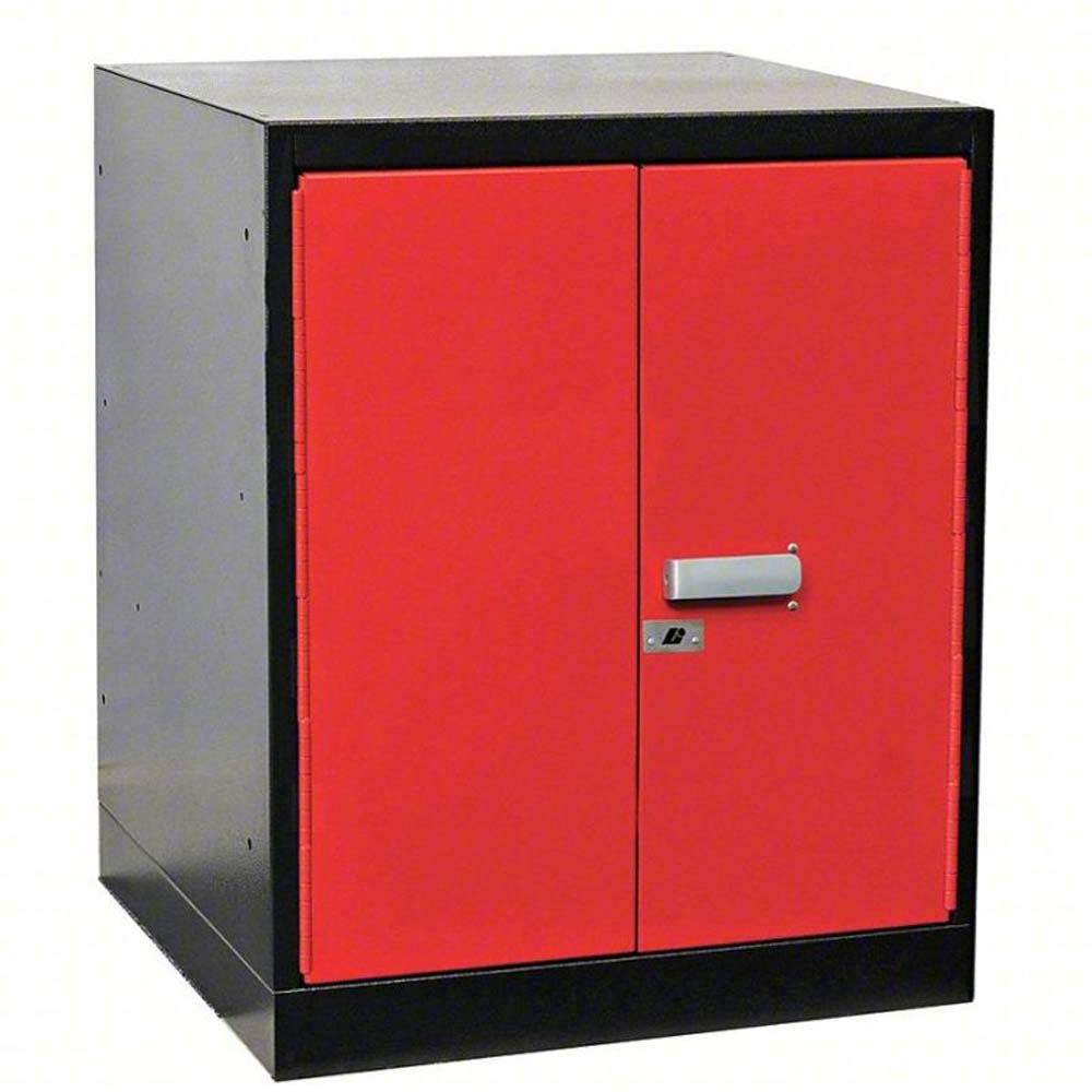 Hallowell Fort Knox Pedestal Doors 18x24x32 With Two Doors And A Silver Handle Stands Against A Plain Background