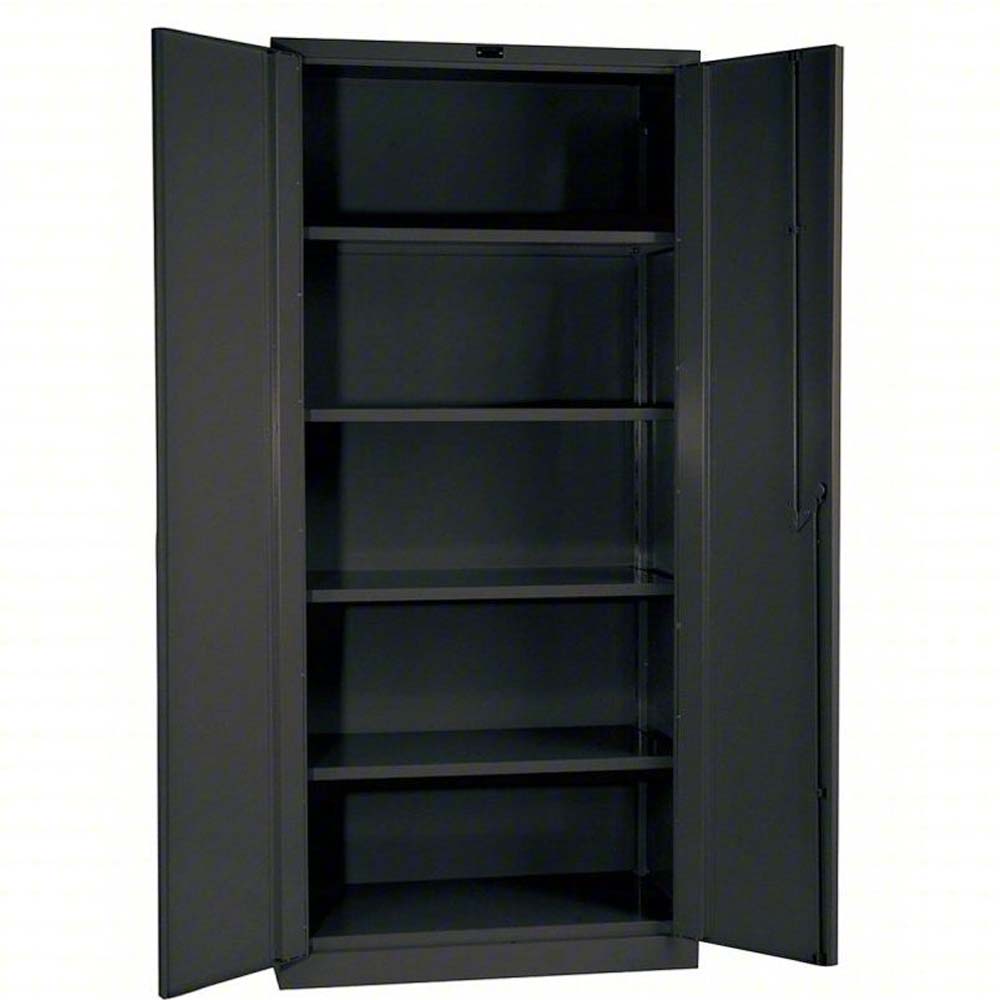 Hallowell Heavy-Duty Cabinet 60W x 24D With Two Doors Opened To Reveal Five Interior Shelves